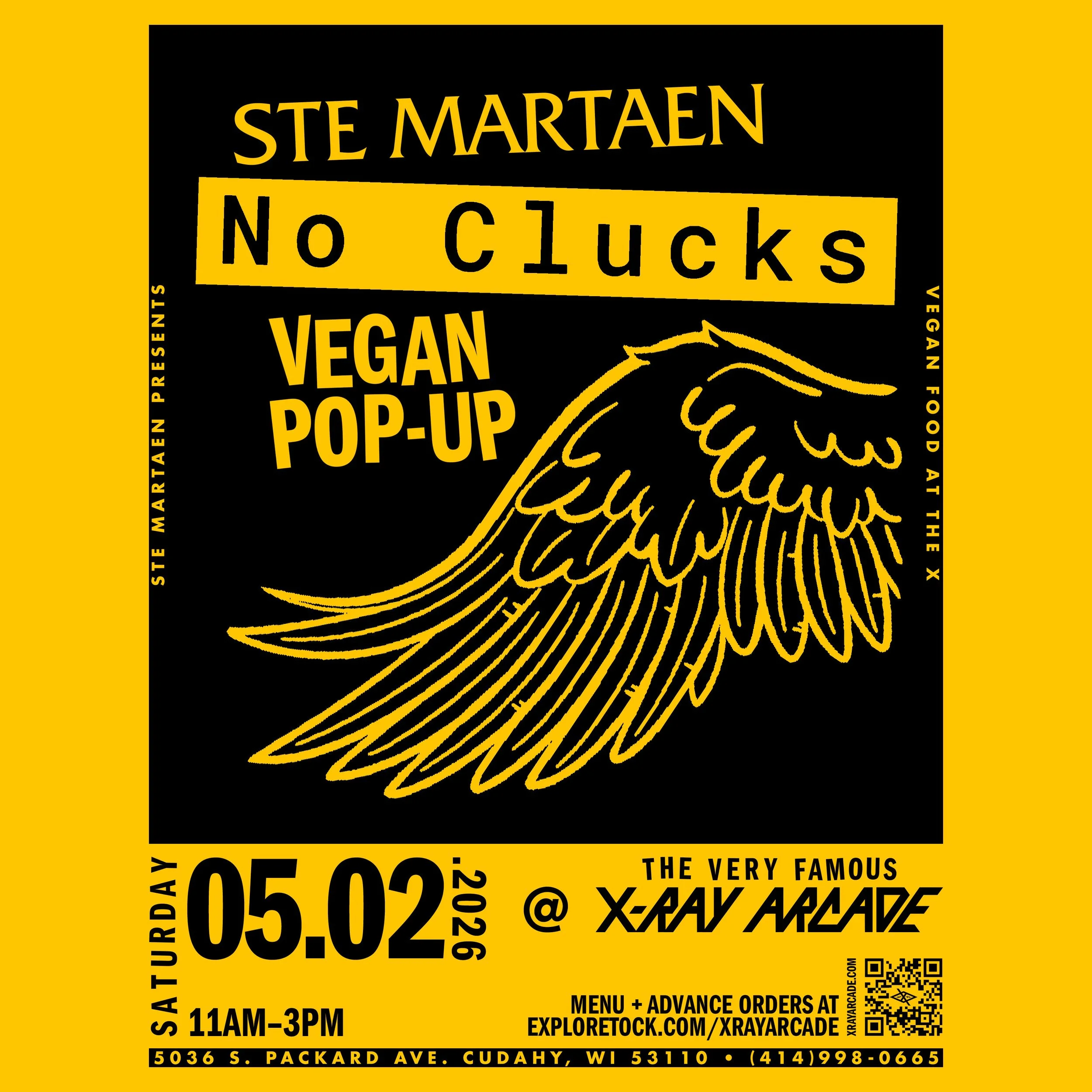 Ste Martaen "No Clucks" Vegan Pop-Up