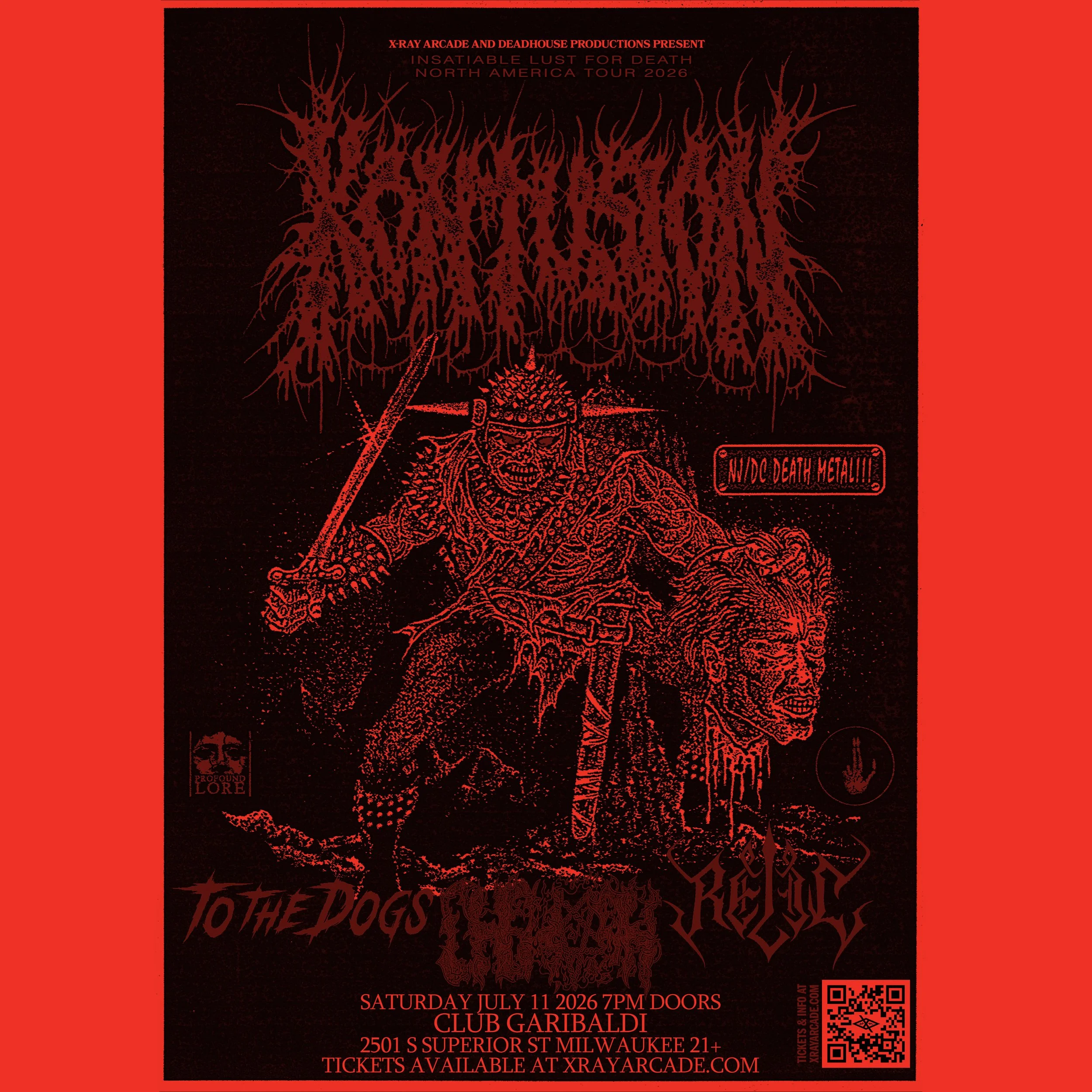 @ GARIBALDI: Kontusion / To The Dogs / Chemosh / Relic