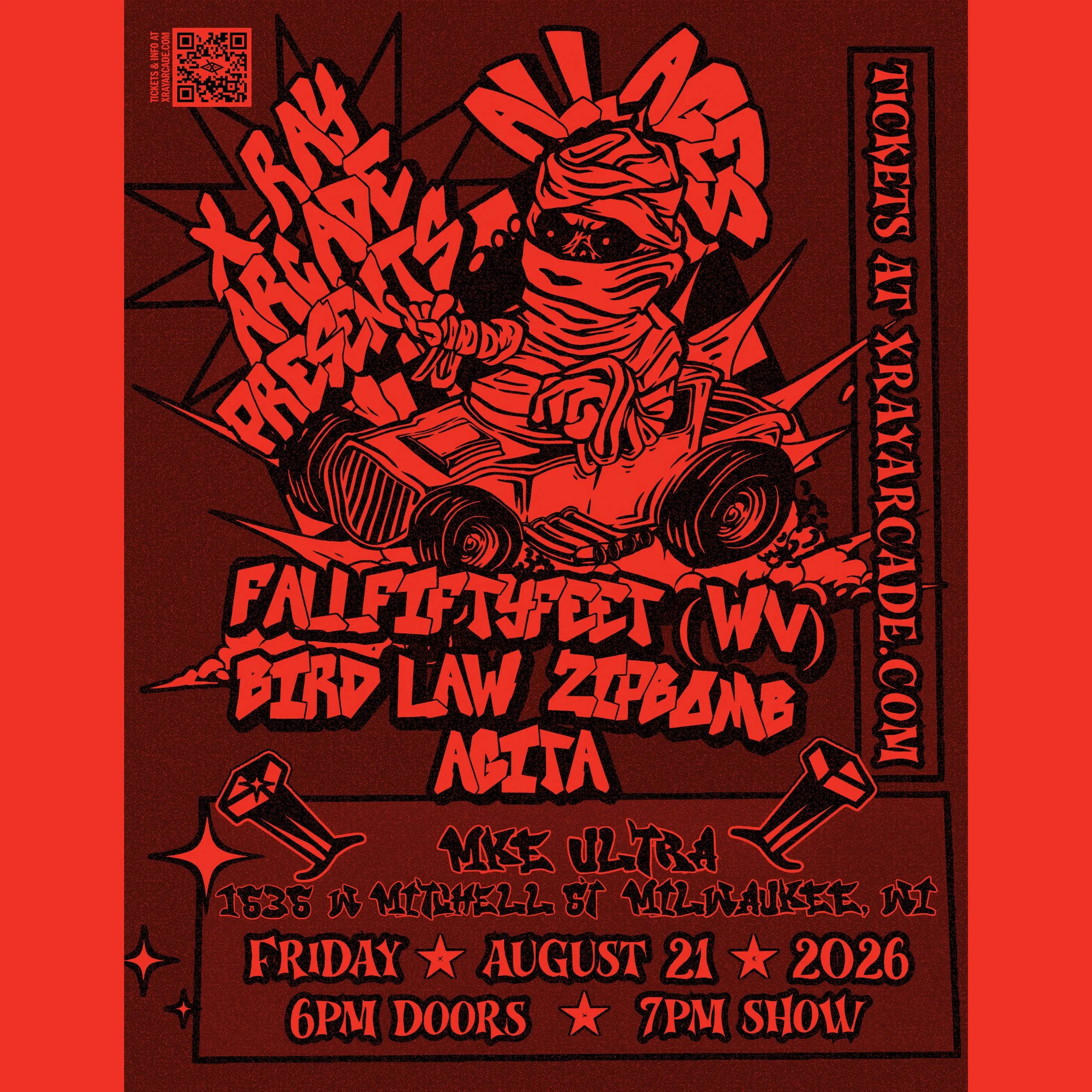 @ MKE ULTRA: Fallfiftyfeet / Bird Law / Zipbomb / Agita