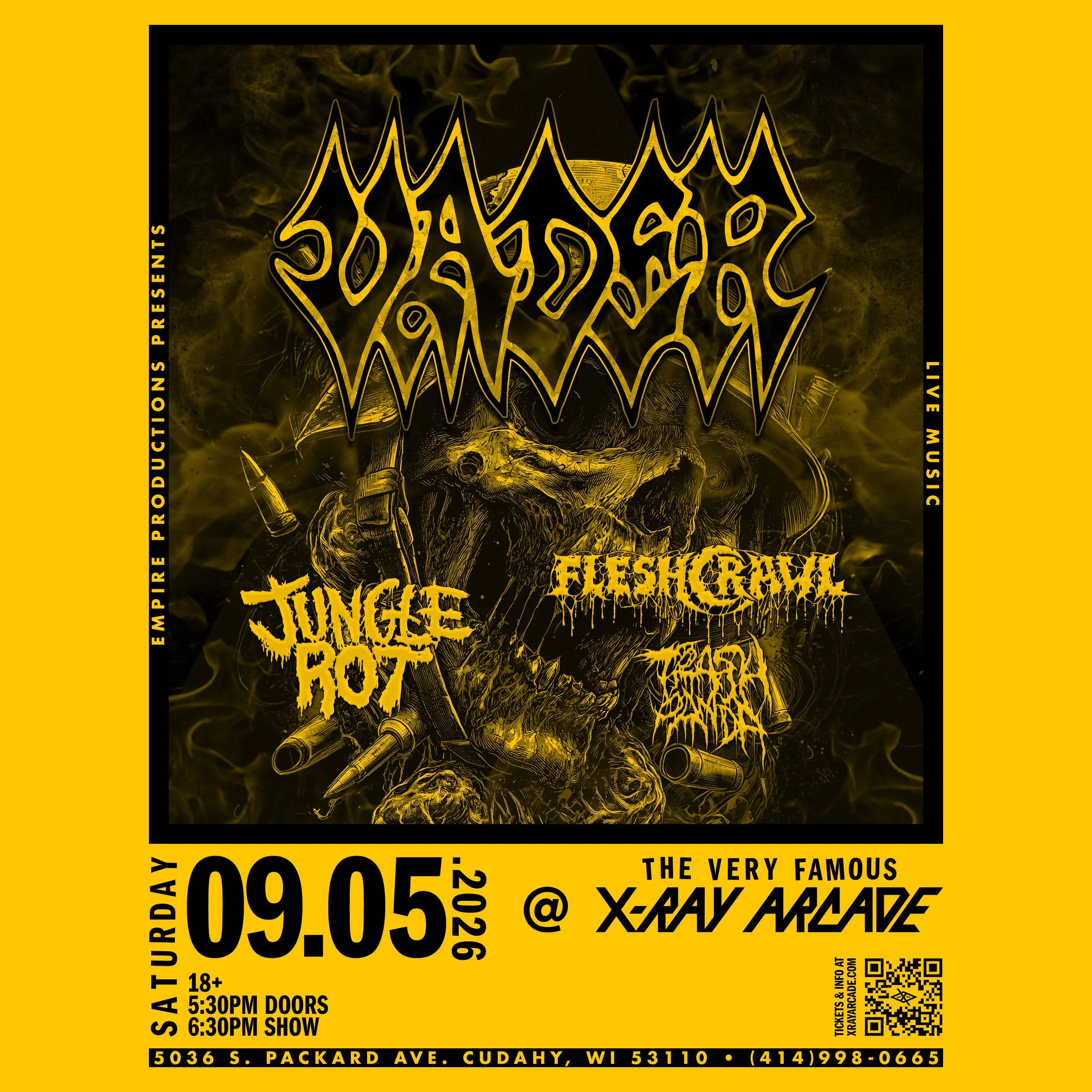 Vader / Jungle Rot / Fleshcrawl / Trash Panda