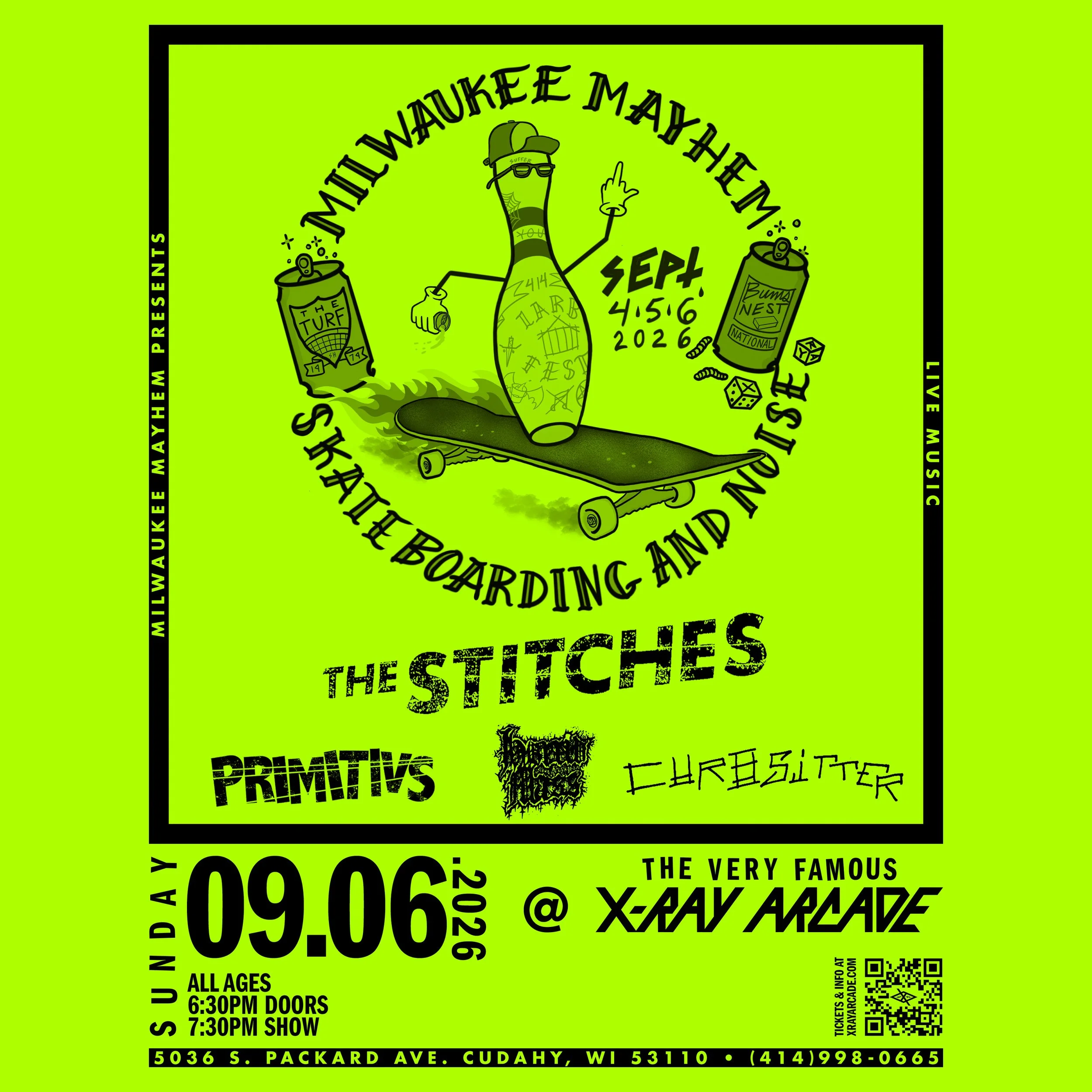 The Stitches / Primitivs / Horrid Mass / Curb Sitter