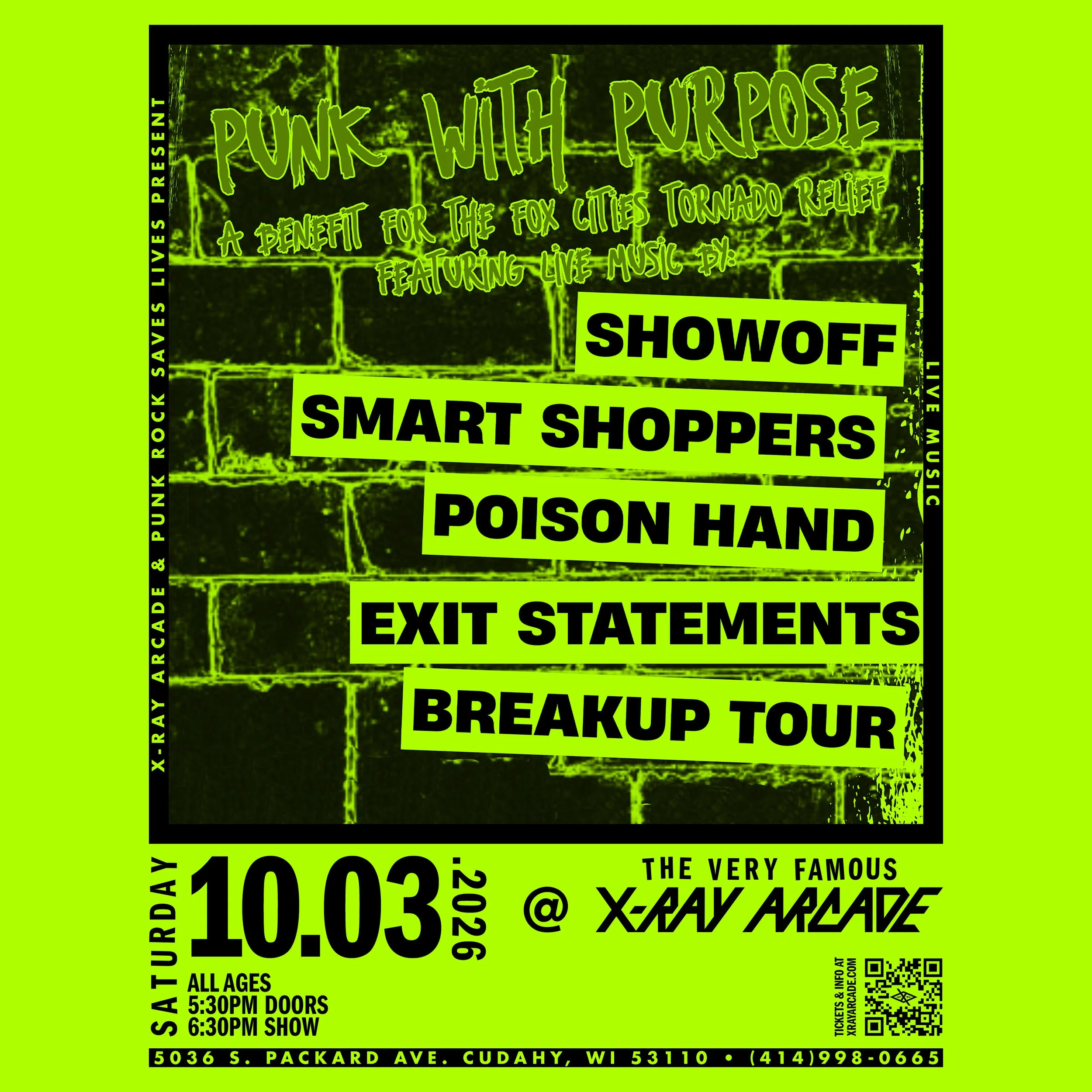 PUNK WITH PURPOSE - A BENEFIT FOR FOX CITIES TORNADO RELIEF