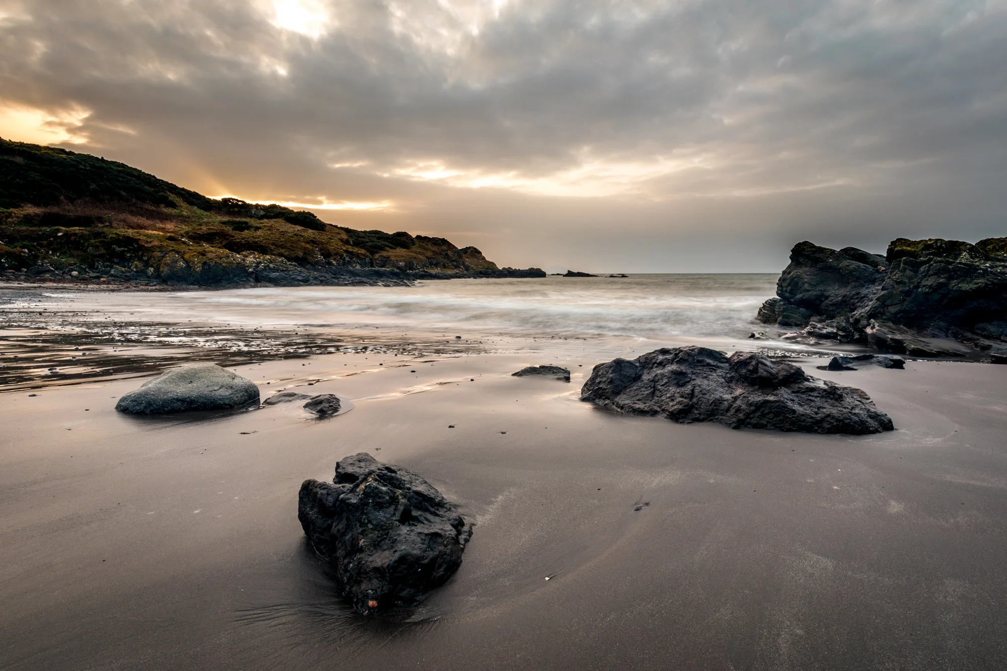 Ayrshire beach at dusk