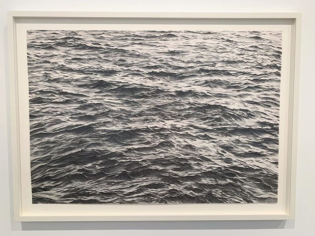 It&rsquo;s so windy outside today. I imagine if I were standing at the water&rsquo;s edge now it would look just like this #VijaCelmins print. -
-
#ocean prints made btwn 1970-2016 @matthewmarksgallery thru 10/26. #matthewmarksgallery
