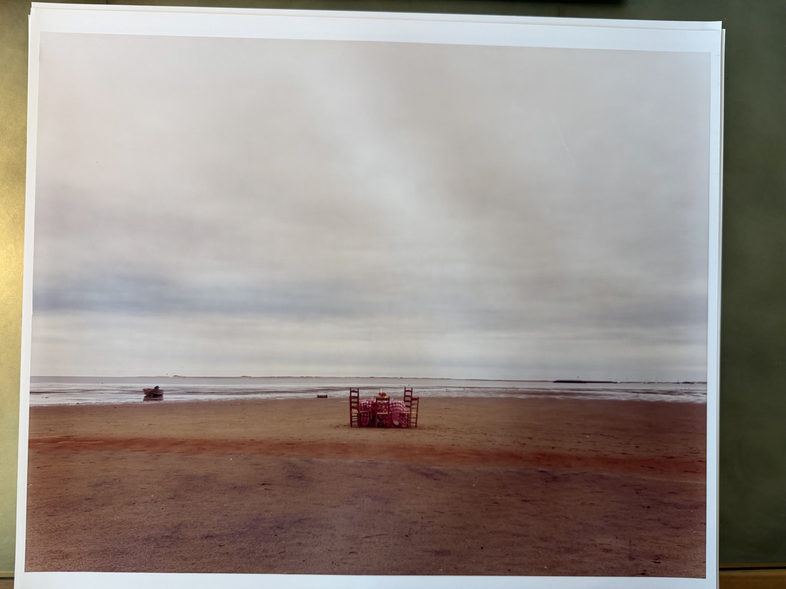 Chairs, red sandbar, Ptown
