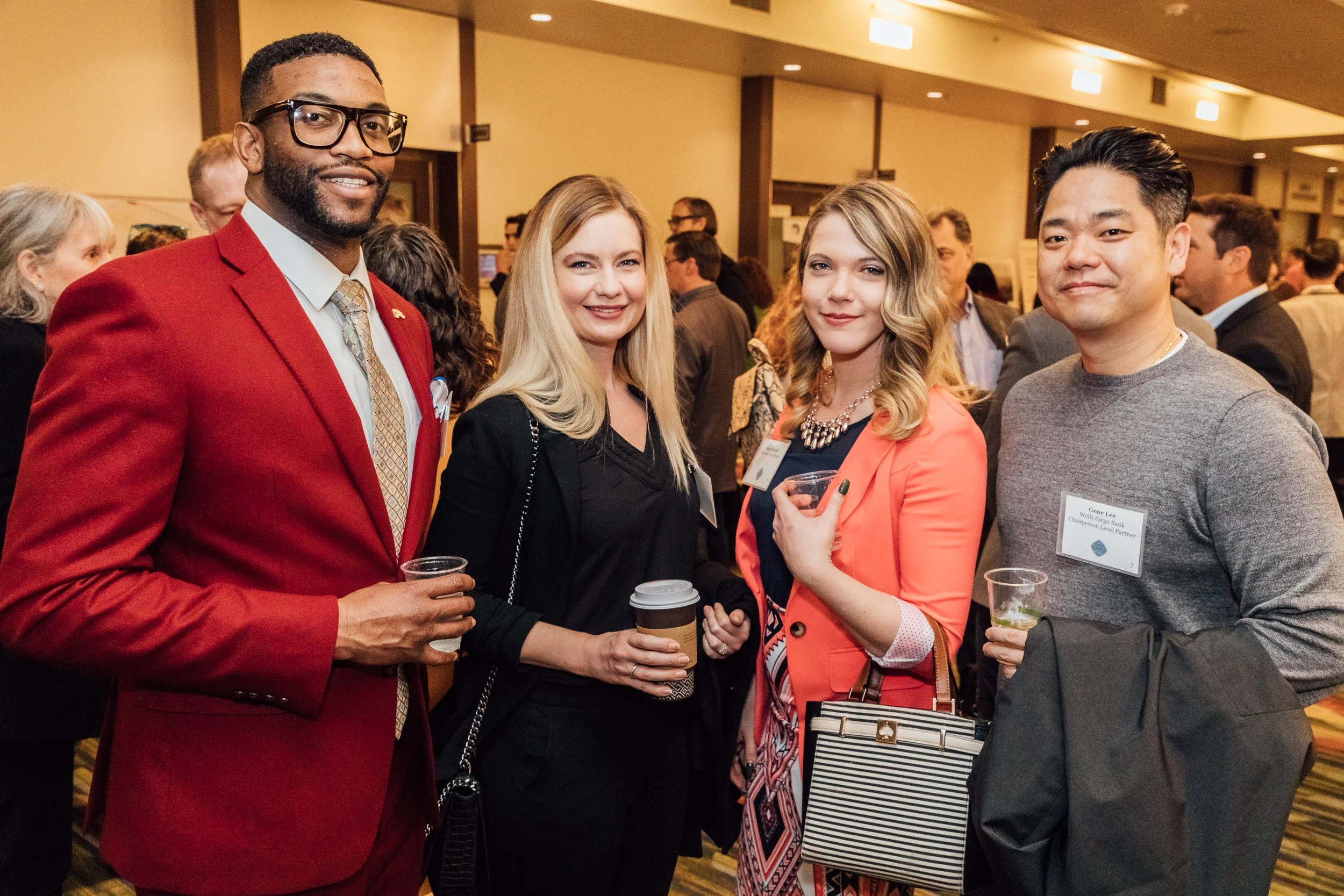 Corporate sponsors representing their company at a business convention by Lor Photo