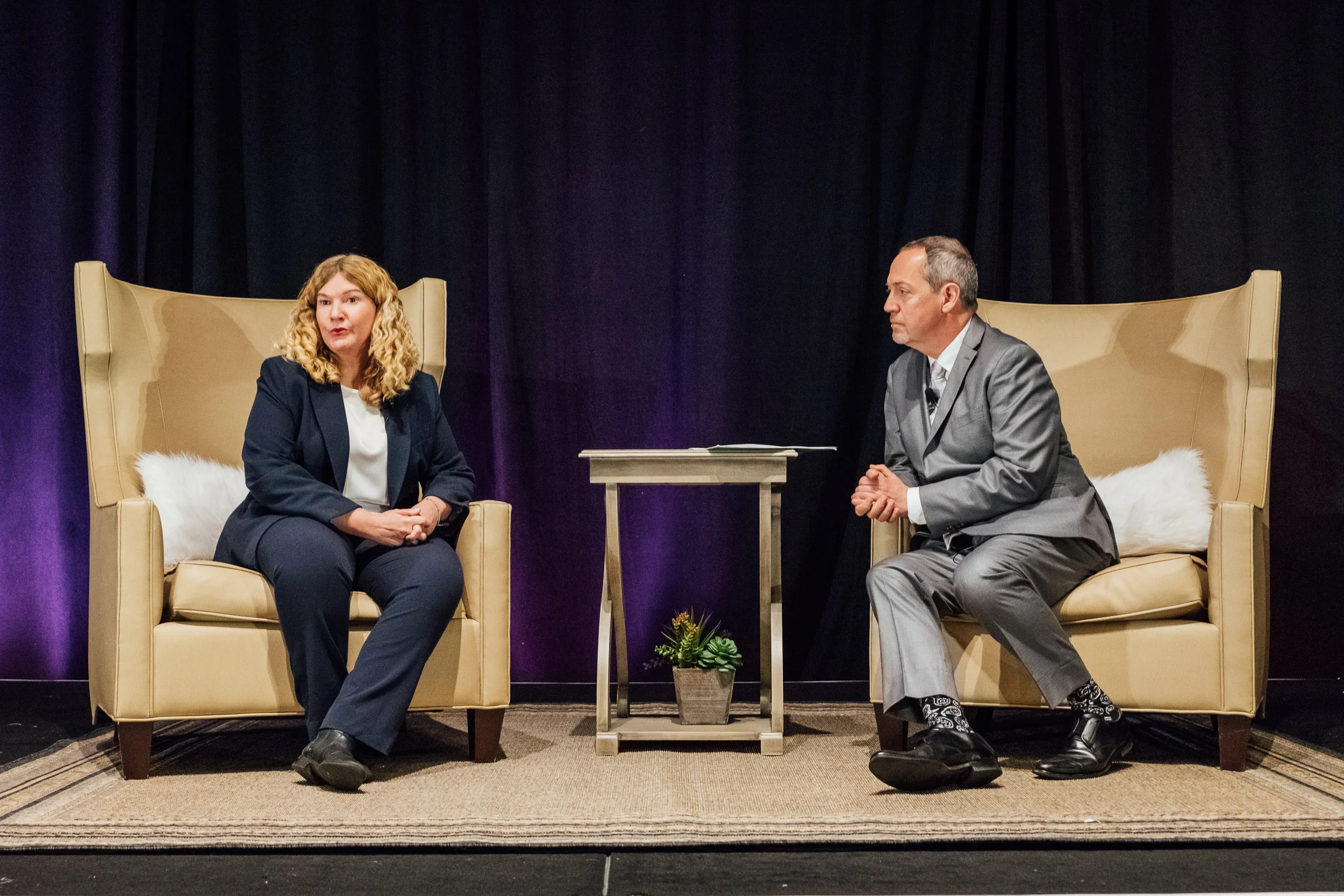Fireside chat at a business association event in San Francisco by Lor Photo