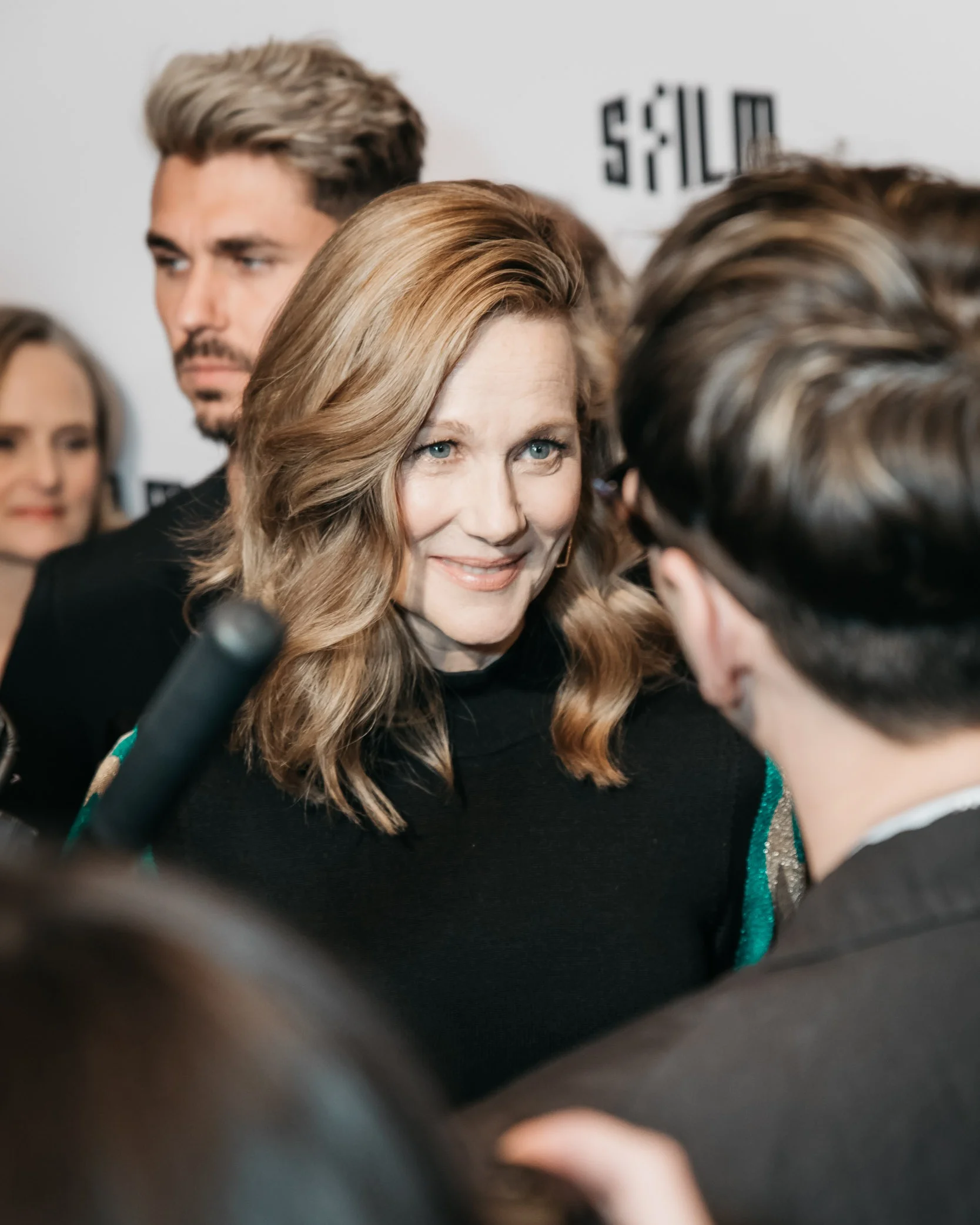Actor Laura Linney on the red carpet during SF Film Fest, Actor on a step-and-repeat, by Lor Photo