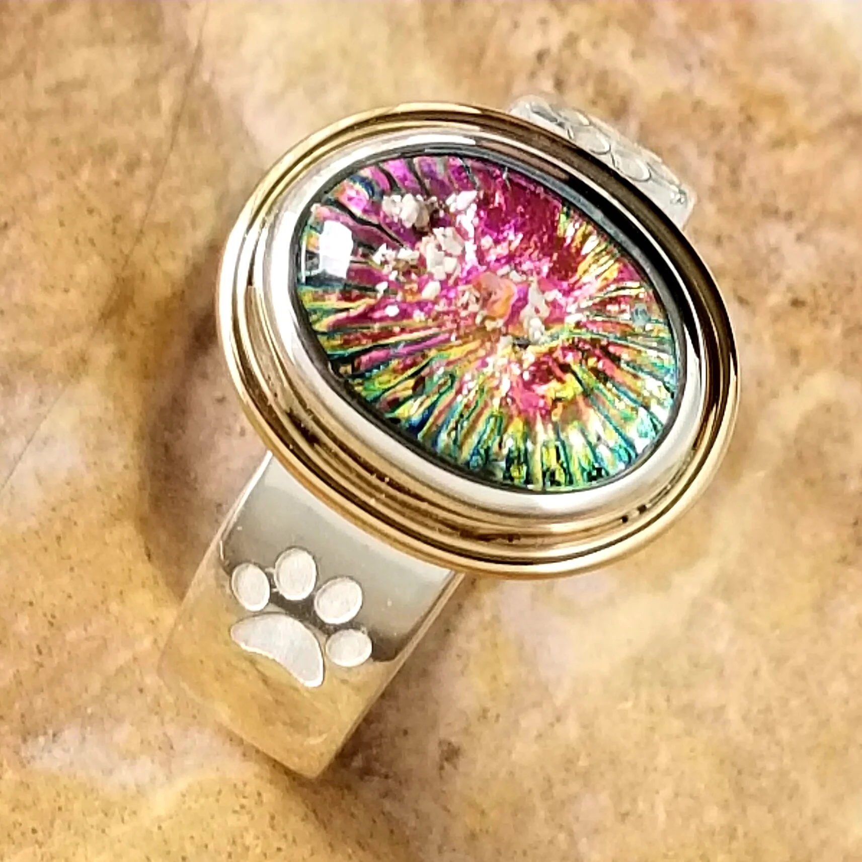 custom paw print ring