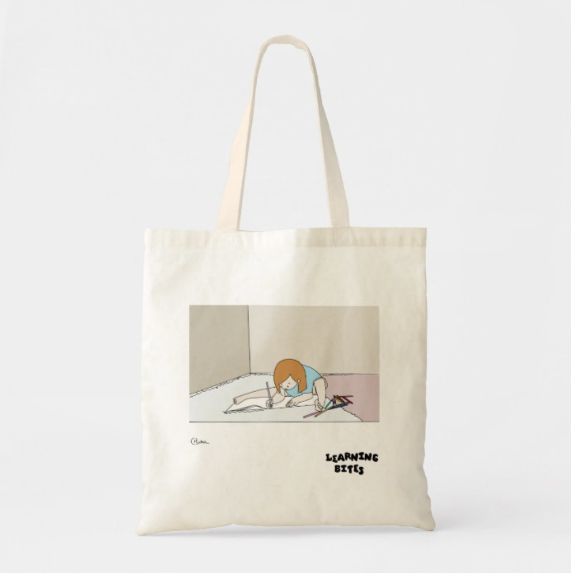 "Imagination" canvas tote