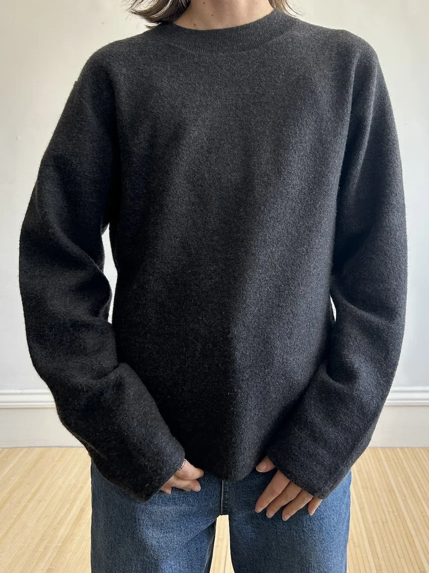 Cos Dark Grey 100% Wool Jumper Size S