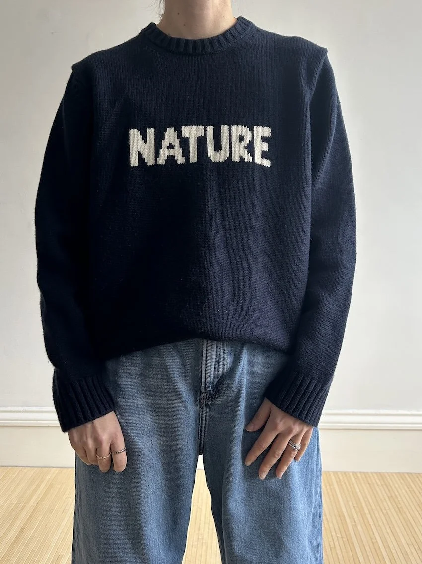 M&S X Bella Freud Navy Wool & Cashmere Jumper Size S