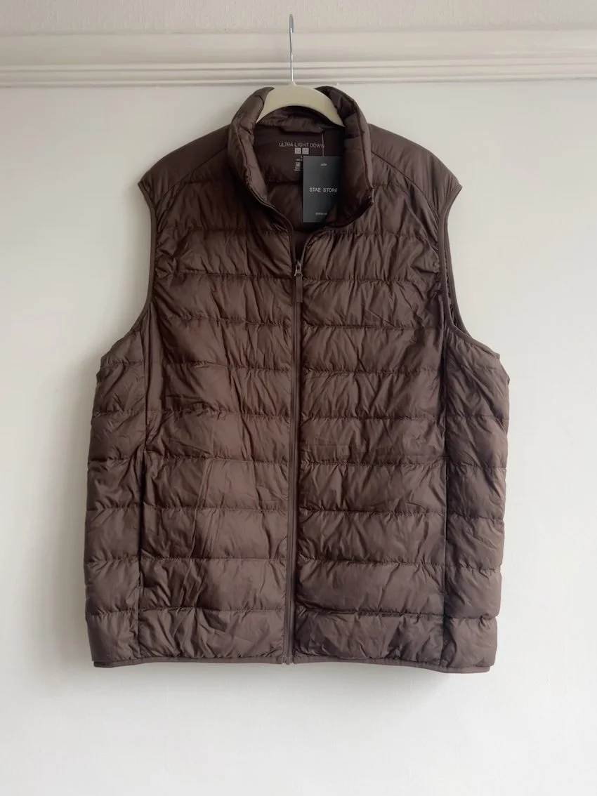 Uniqlo Ultra Light Down Brown Gilet Size L
