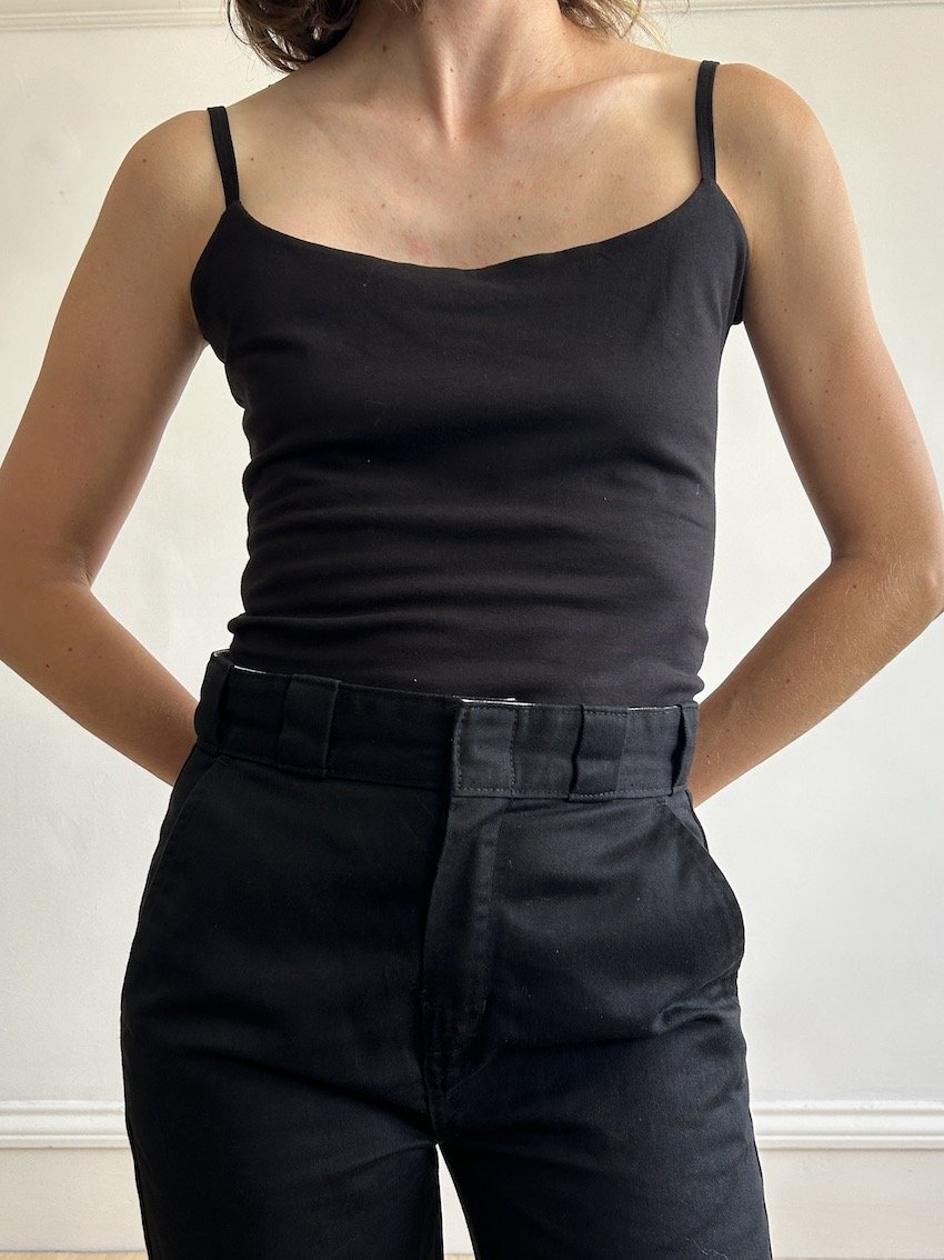 Klayd Black Jersey Tank Top Size L