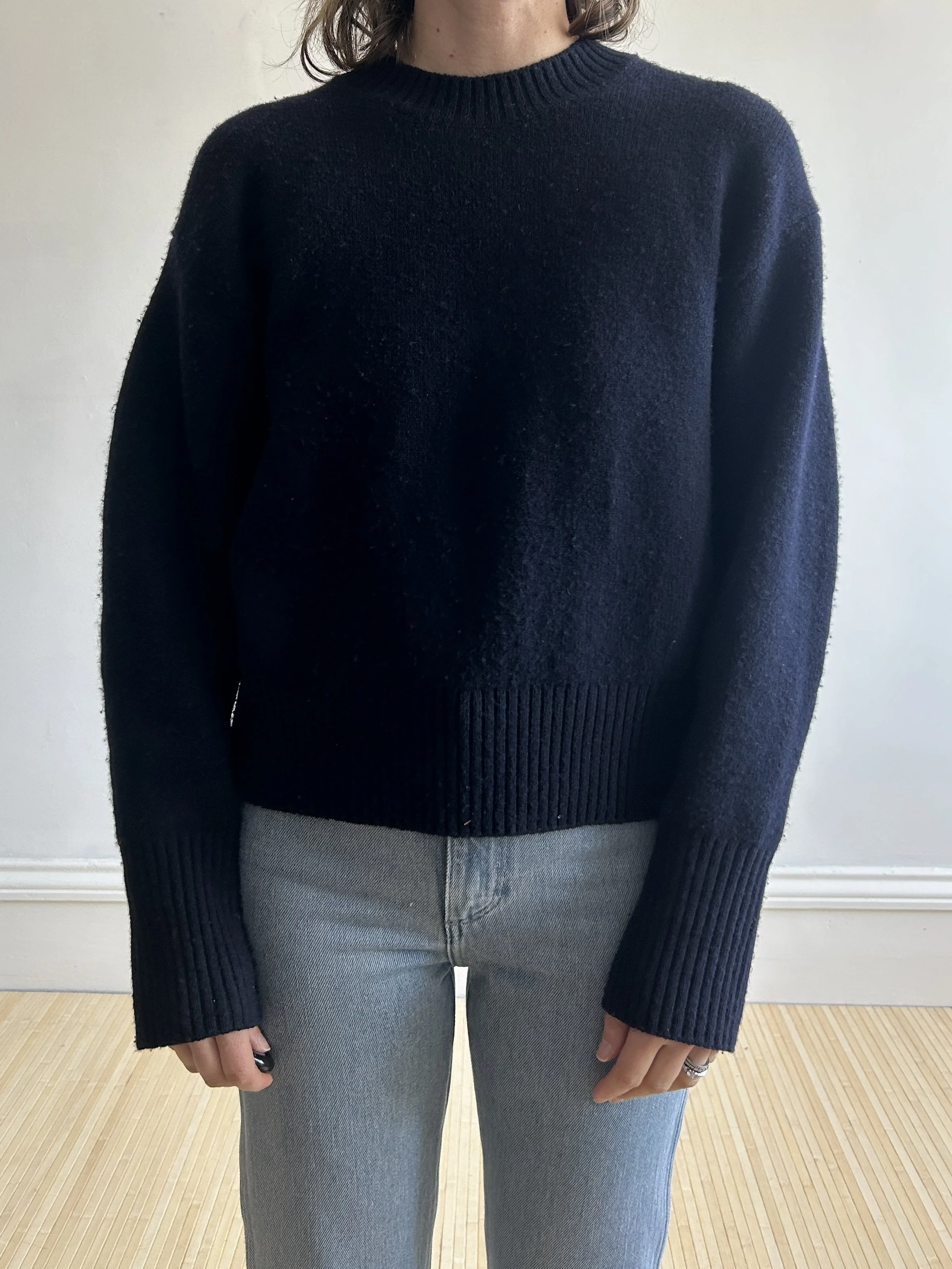 Vince Navy Wool Knitted Jumper Size M