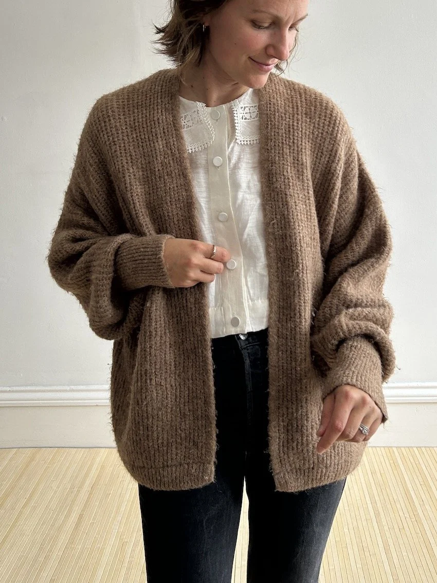 American Vintage Brown Open Cardigan Size M/L