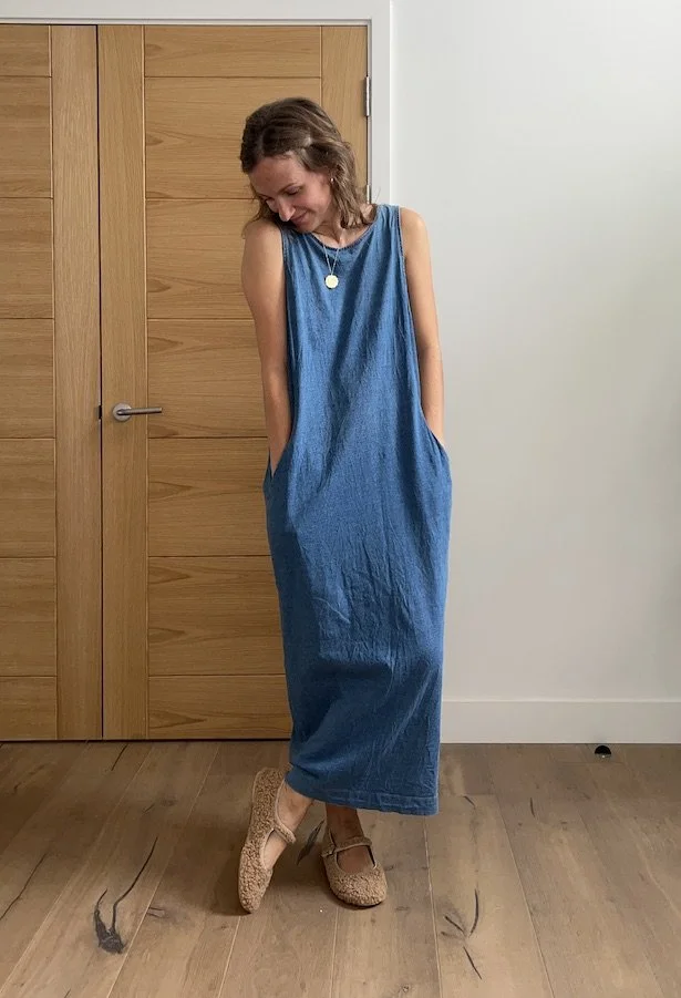 Toast Denim Midi Dress Size 14/M