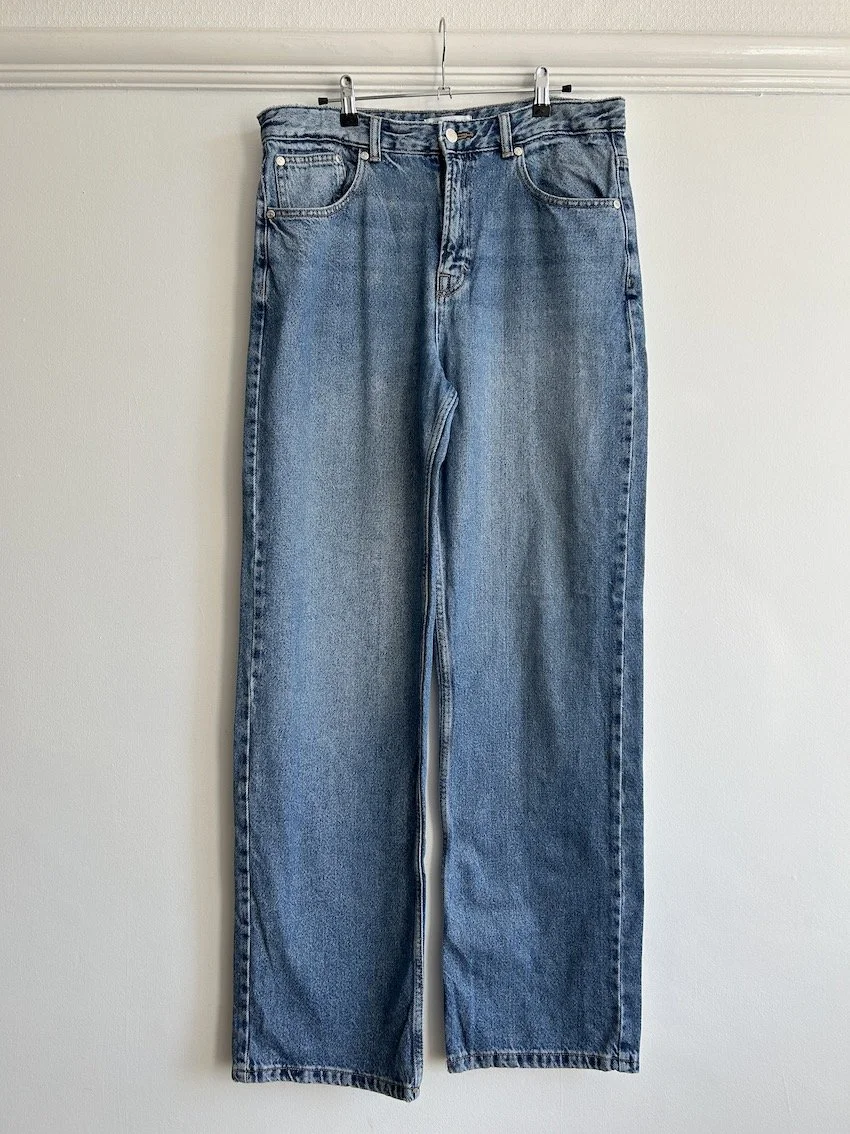 Pull & Bear Faded Straight Leg Jeans Size 12
