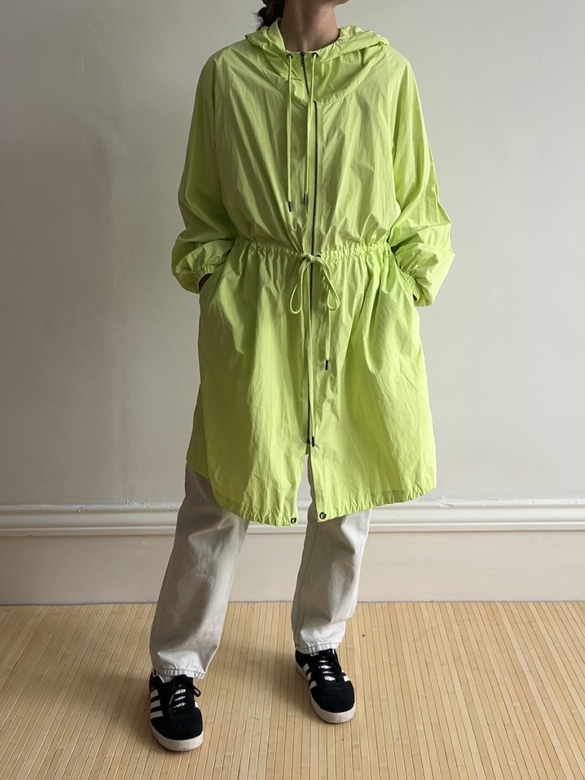 Cos Lime Green Rain Jacket Size S