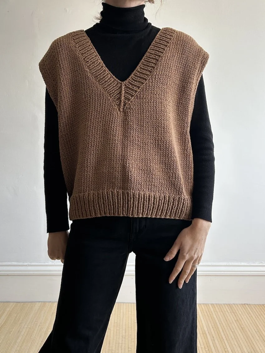Jaggery London Brown Sleeveless Knit Size 1