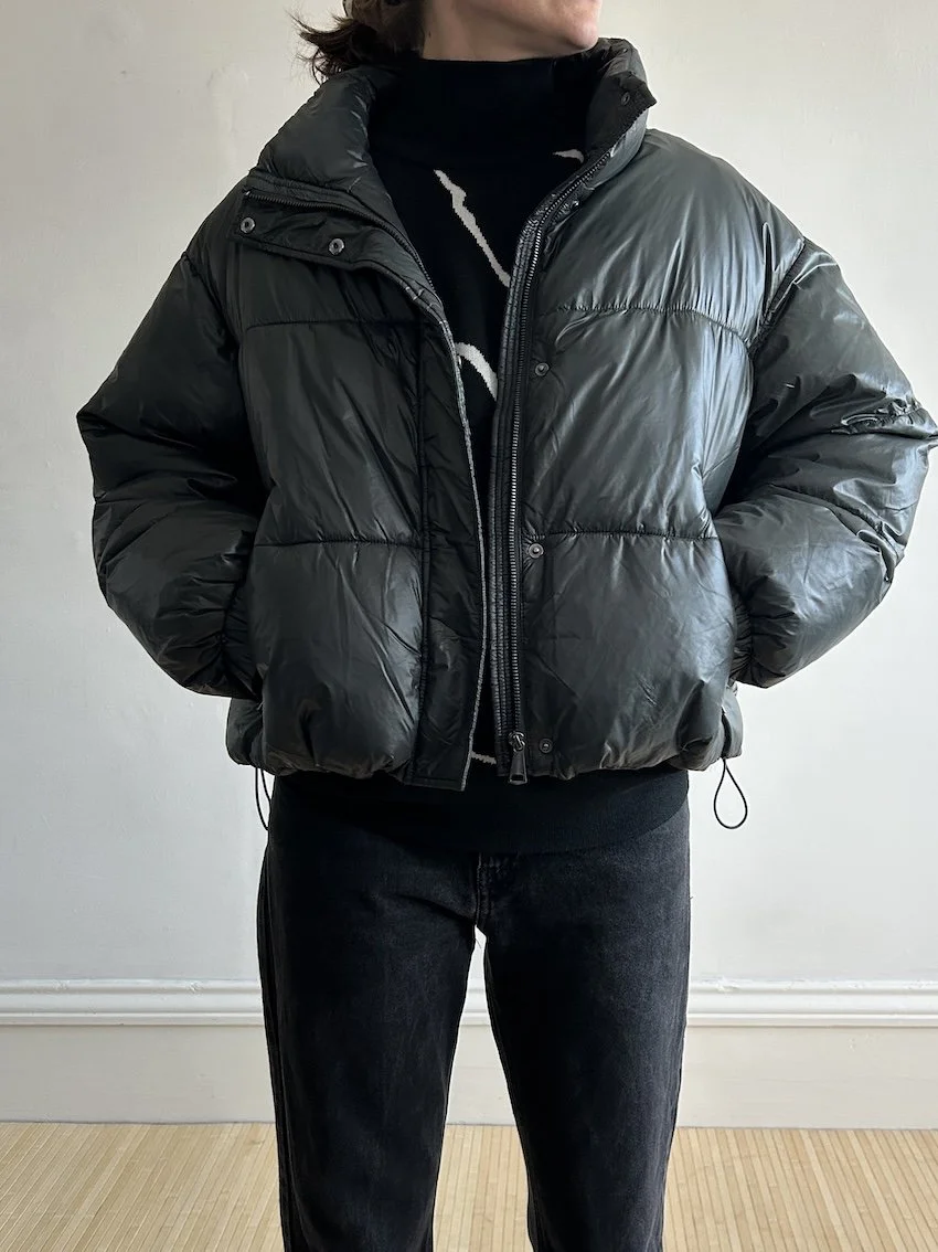 Next Petrol Blue Shiny Puffer Size M