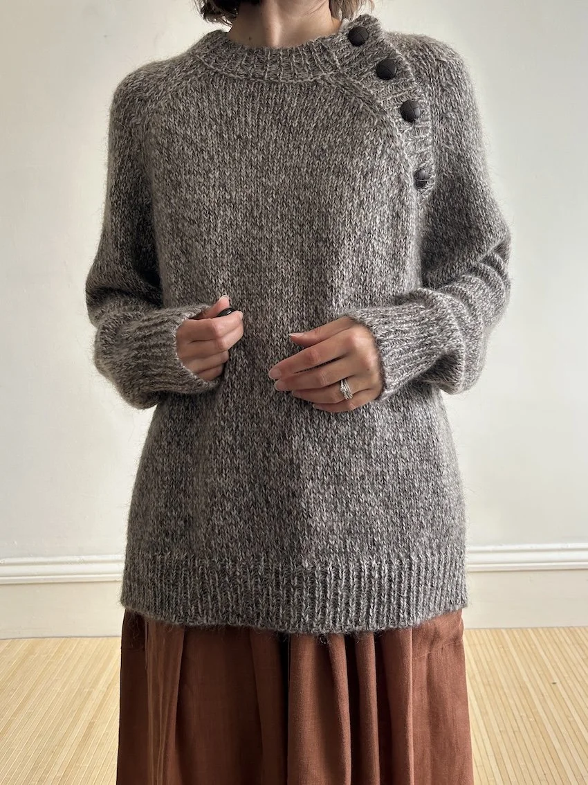 Hod Grey/Brown Knitted Jumper Size L