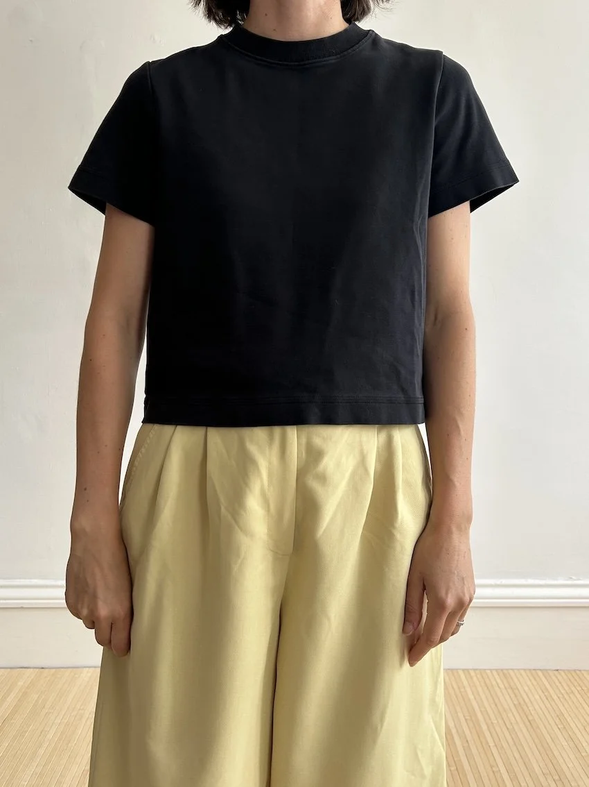 Cos Tight Thick Black T-Shirt Size S