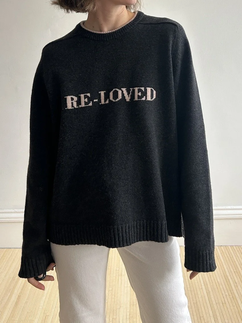 Pringle Cashmere Re-Loved Charcoal Jumper Size XL