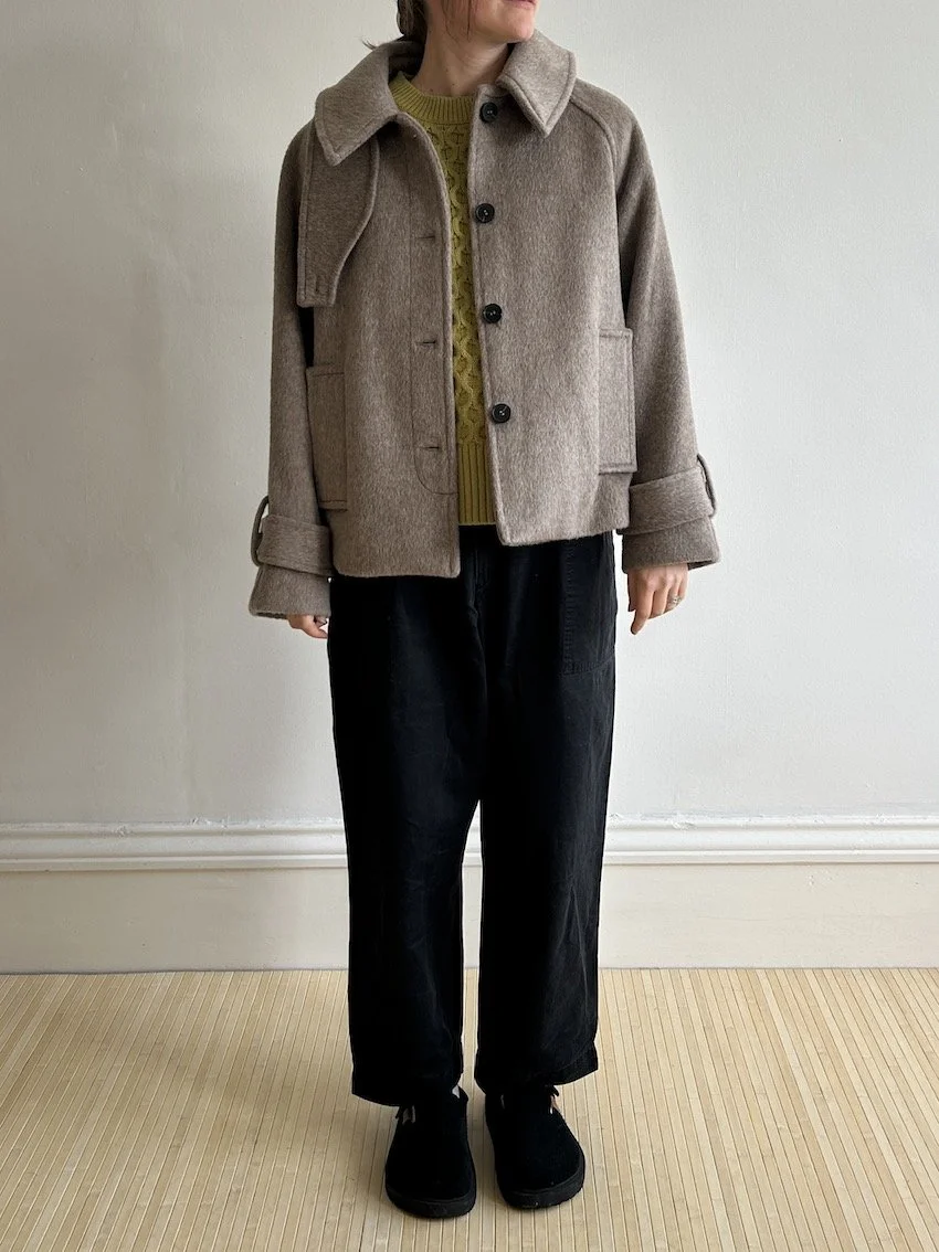 Hush Greige 100% Wool Jacket Size M