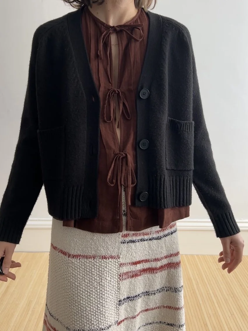 Albaray Black Boxy Cardigan Size 10