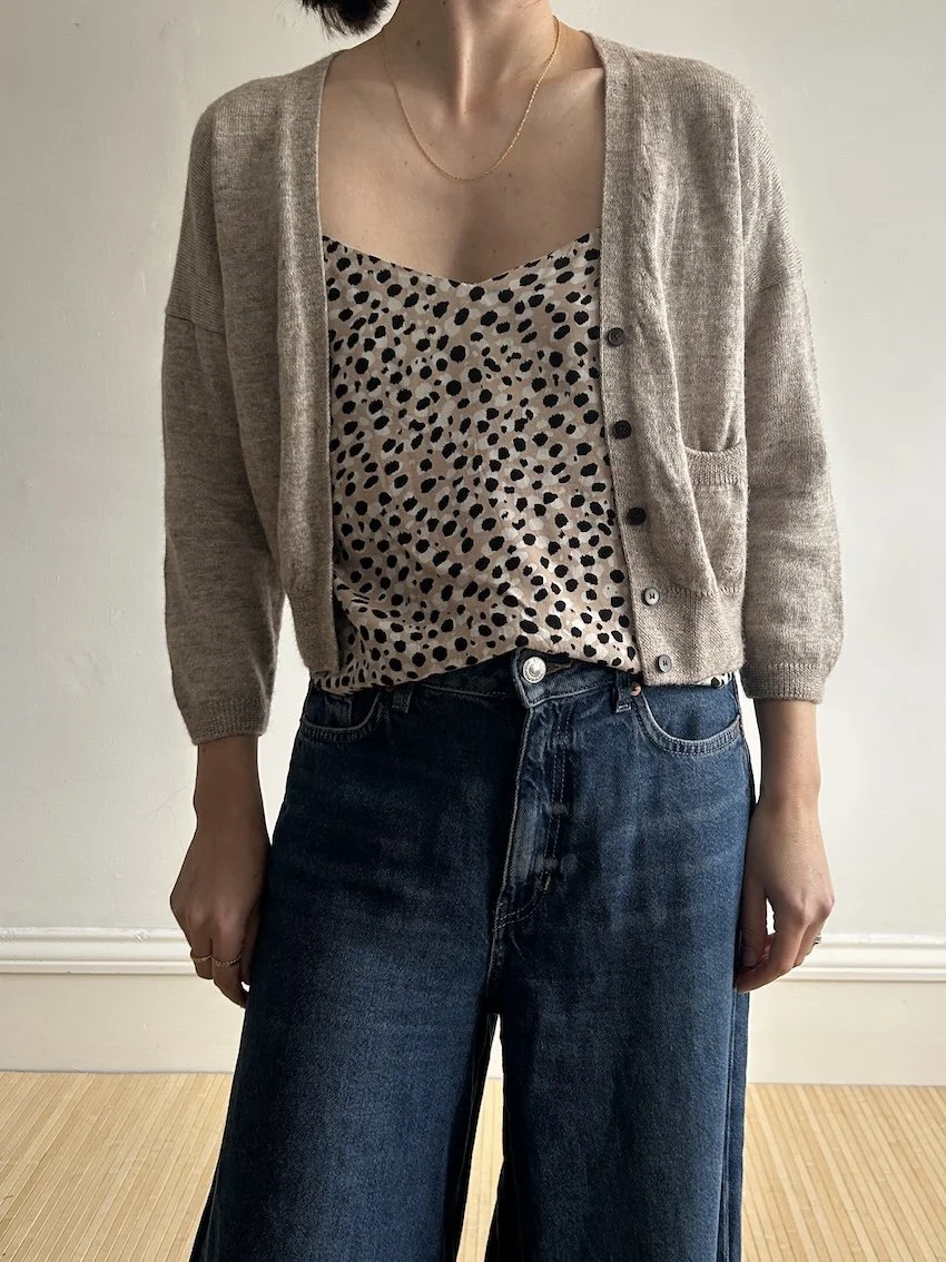 Toast Oatmeal Wool & Linen Cardigan Size S