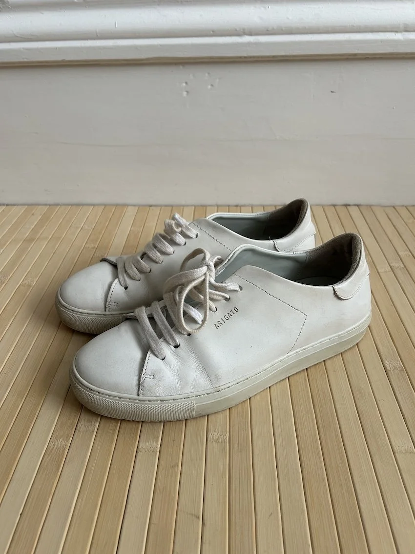 Axel Arigato White Leather Trainers Size 6