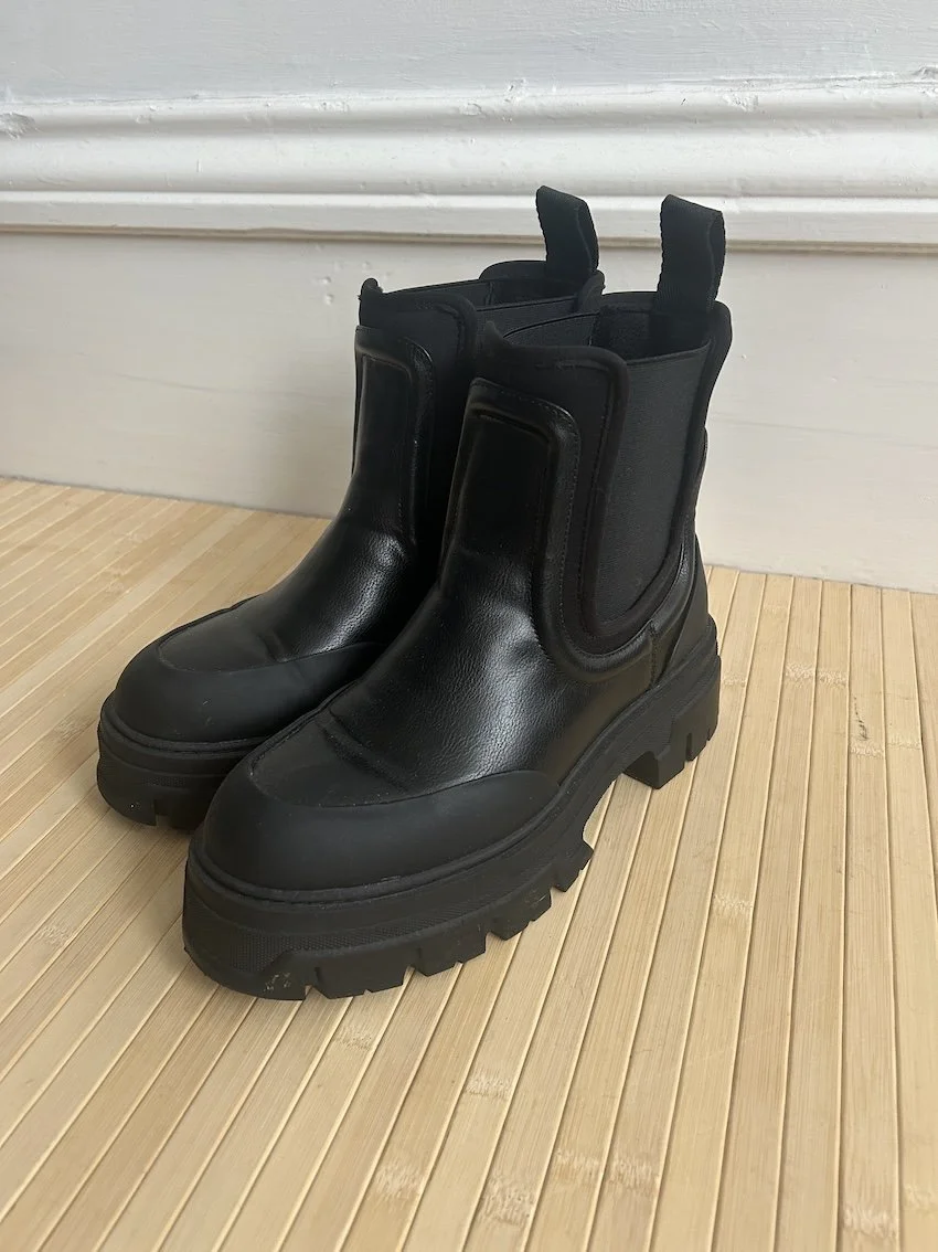 H&M Black Chunky Boots Size 5
