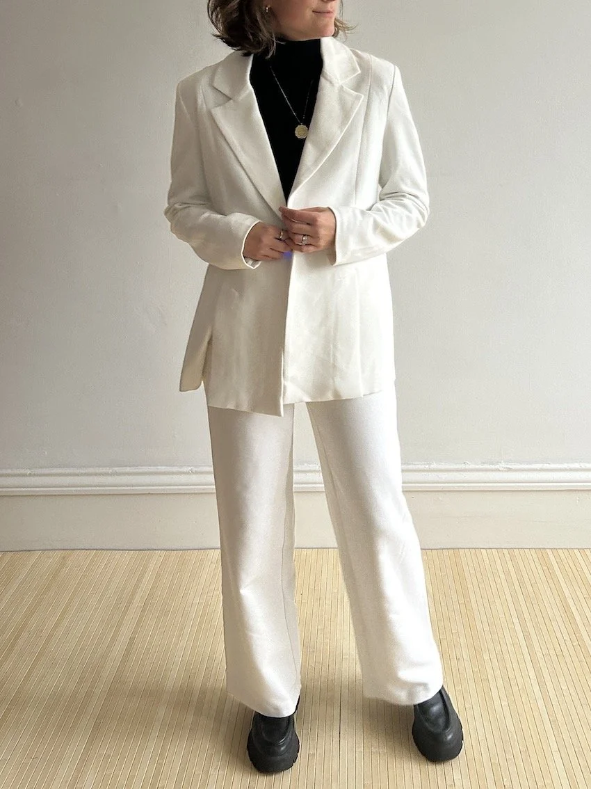 4th + Reckless White Trouser Suit Size 8