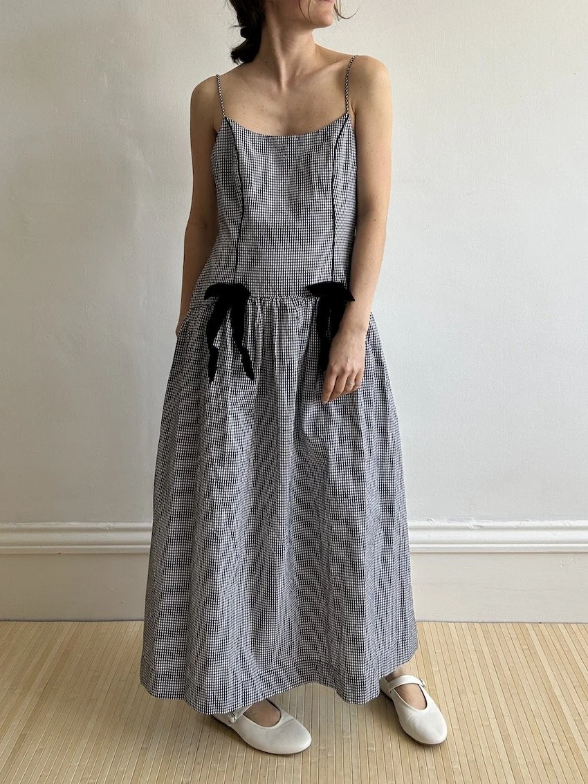 Damson Madder Monochrome Check Dress Size 12