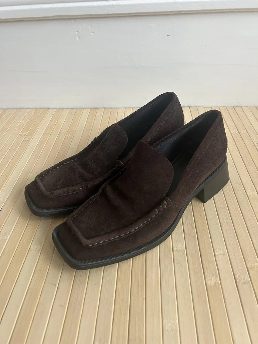 Vagabond Brown Suede Loafers Size 6