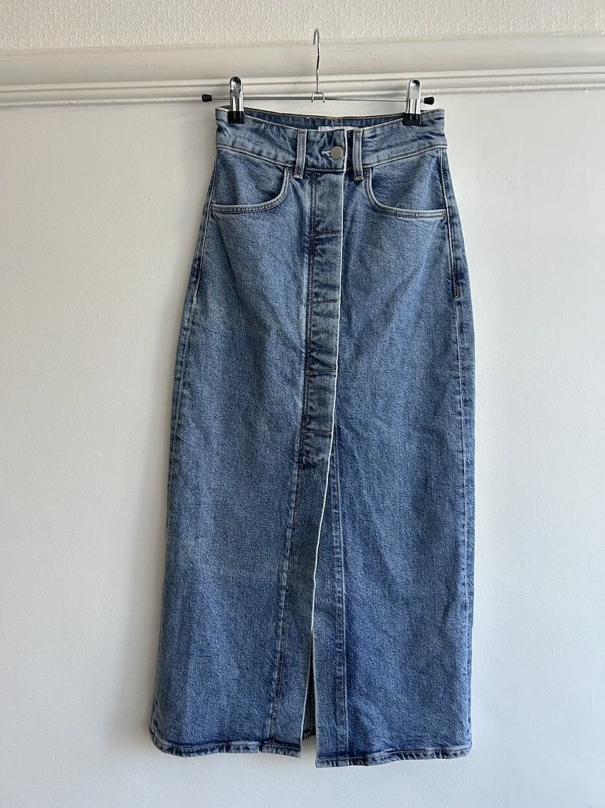 & Other Stories Denim Midi Skirt Size 6