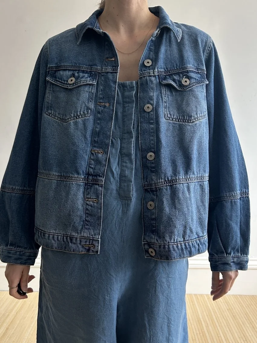 White Stuff Boxy Denim Jacket Size 14