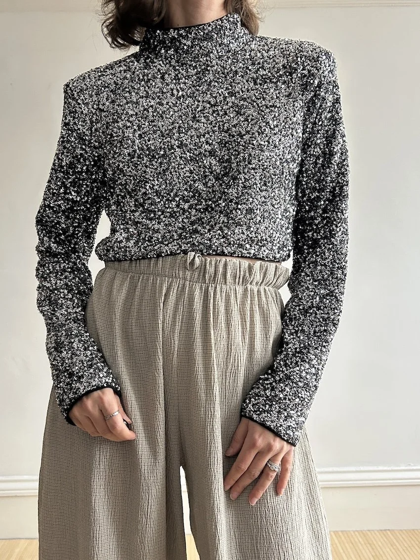 Dua Lipa X Pepe Jeans Sequin Crop Top Size XS