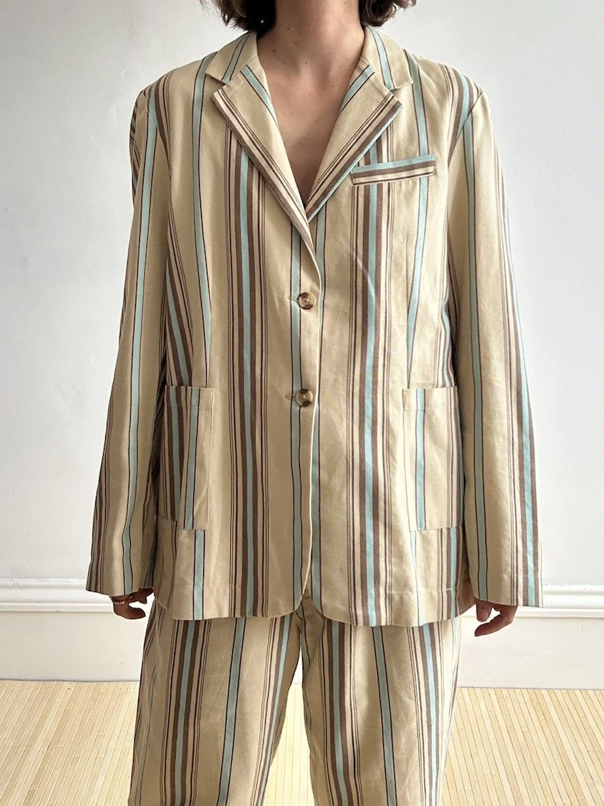 Tallulah & Hope Cotton Striped Blazer Size 16