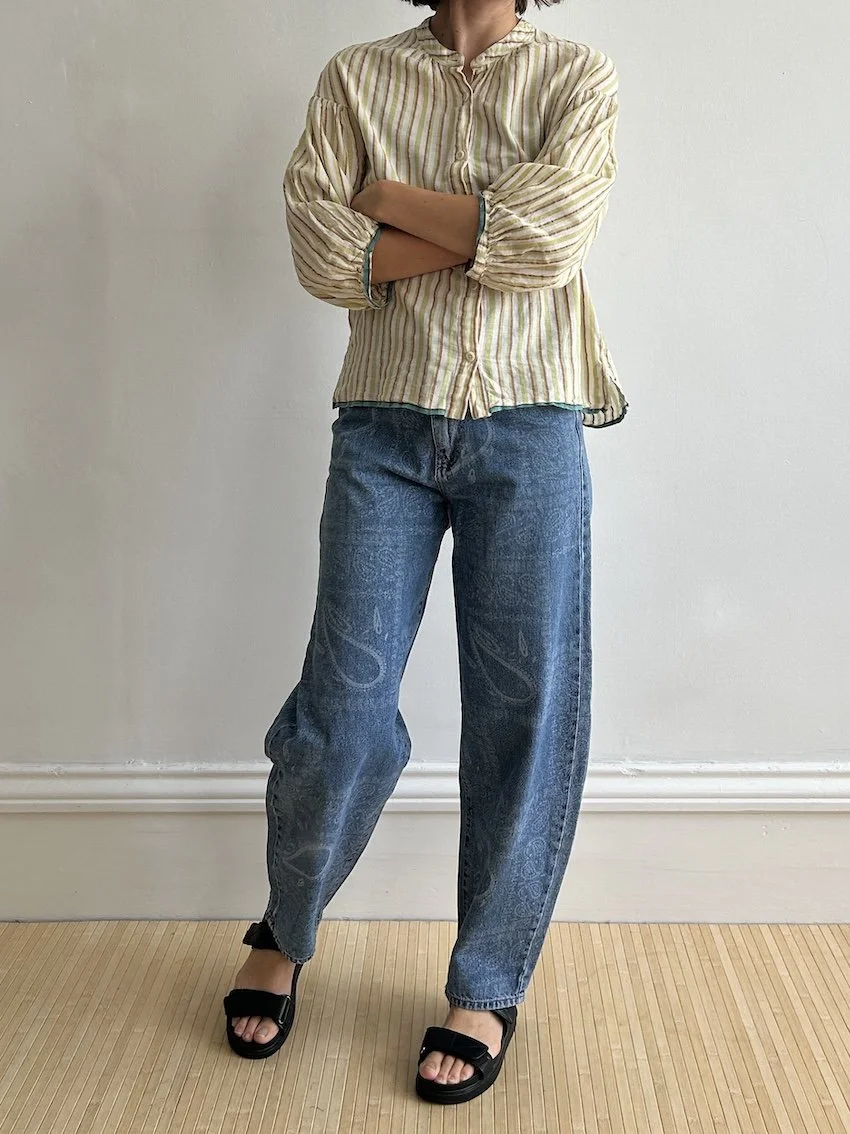 Just Female Paisley Print Tapered Jeans Size 27