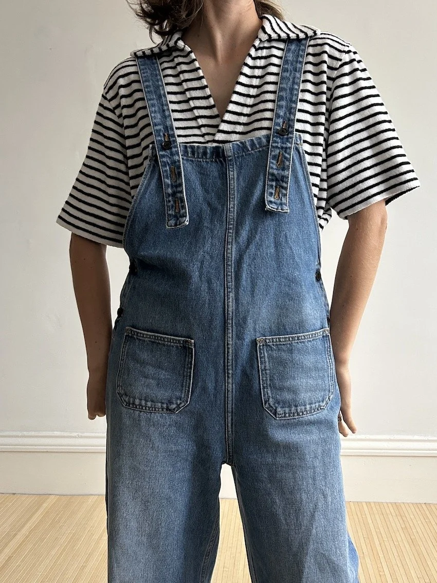 Arket Monochrome Toweling Polo Top Size M