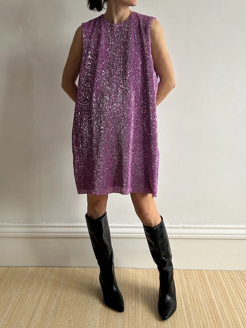 Stine Goya Purple Sequin Mini Dress Size M
