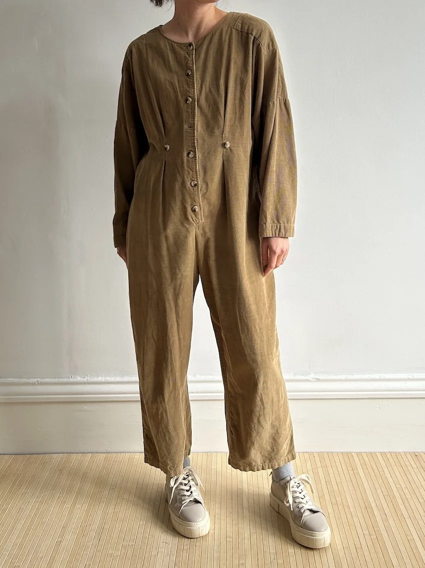 ASOS Light Brown Corduroy Jumpsuit Size 14