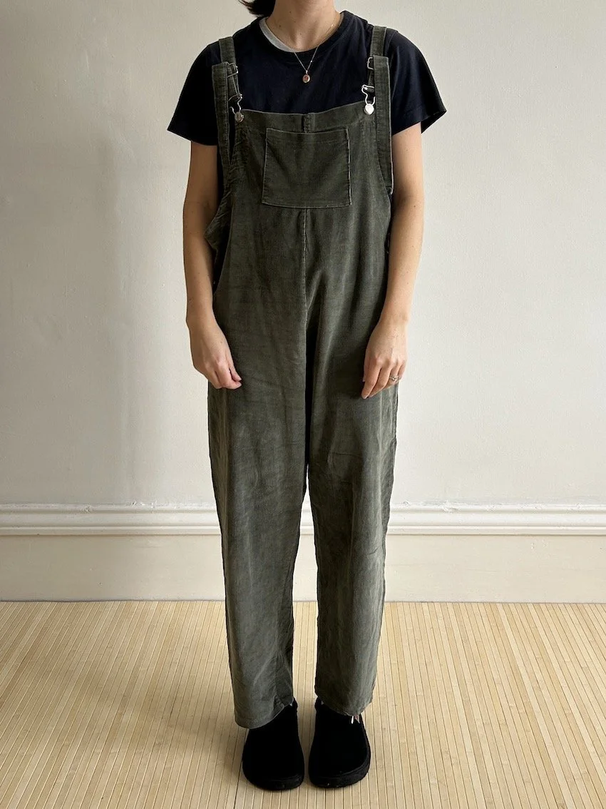 Unbranded Petrol Corduroy Dungarees Size L