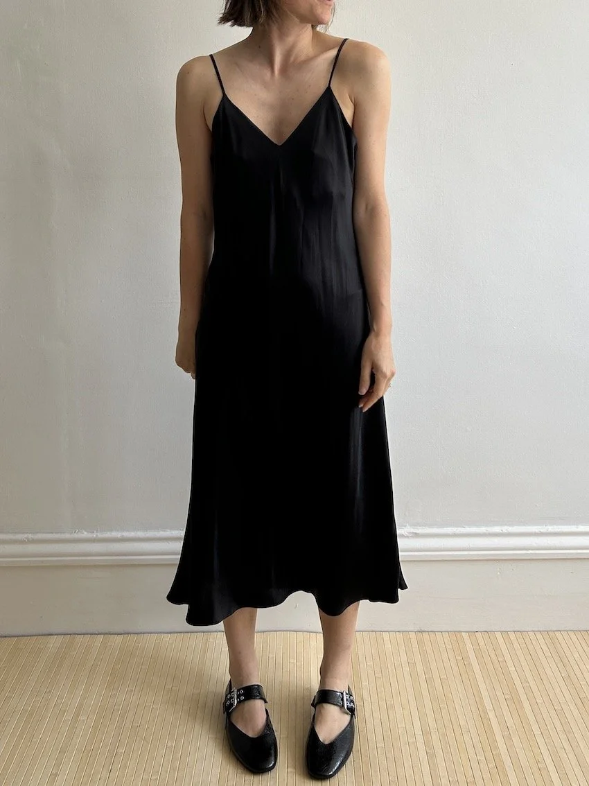NK iMode 100% Silk Satin Slip Dress Size M