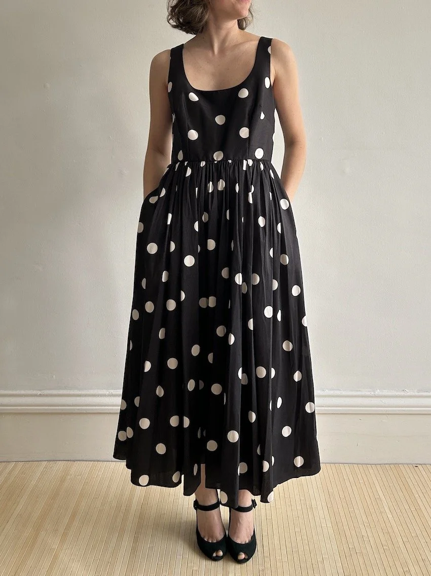 Monsoon Monochrome Spotted Party Dress Size 12