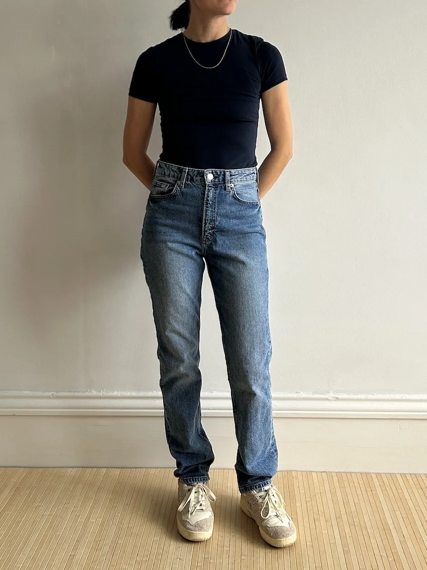 H&M High Rise Vintage Straight Jeans Size 8