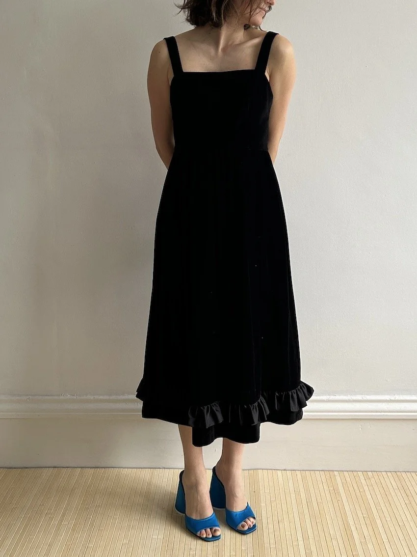 M&S Alexa Chung Velvet Babydoll Dress Size 10