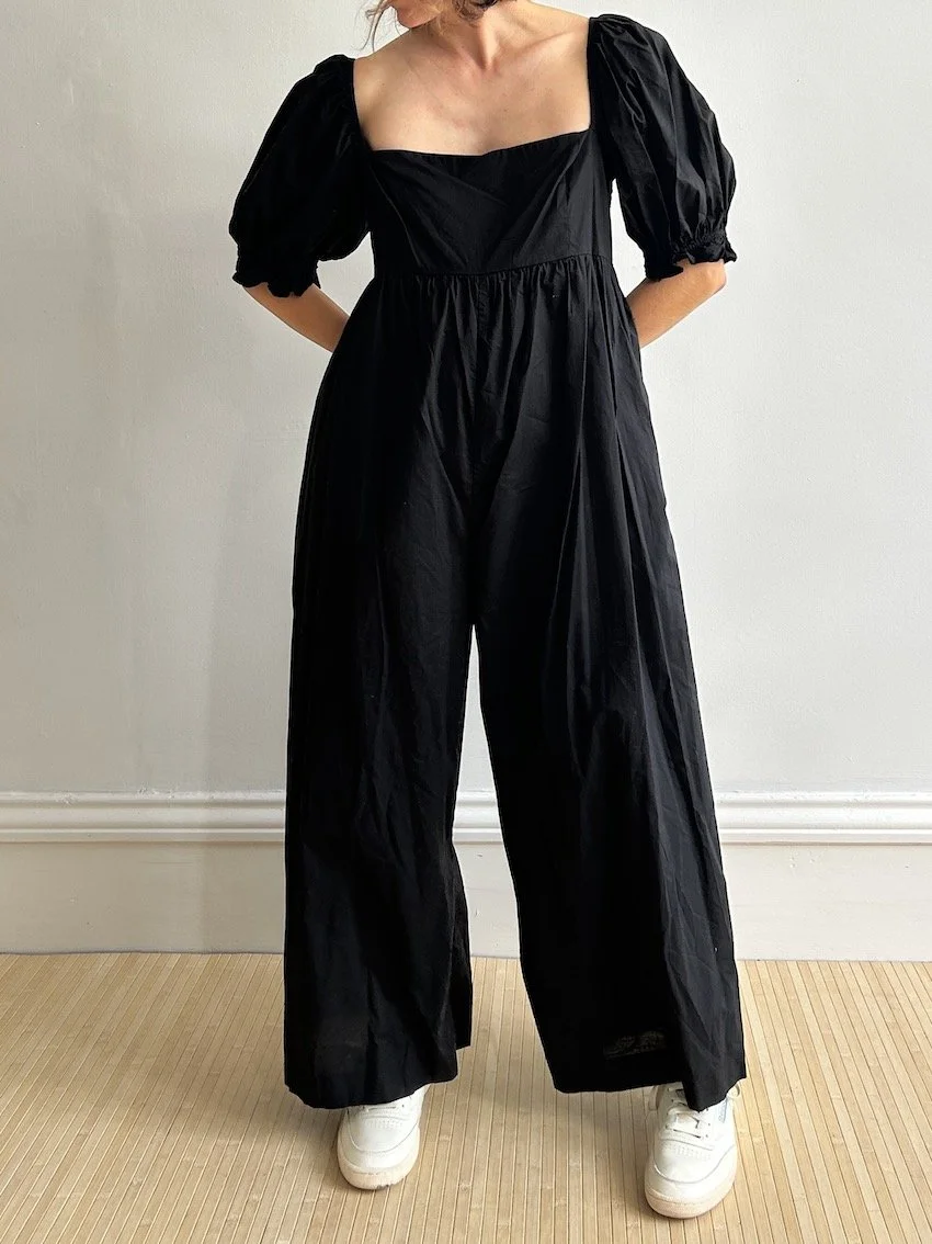 Selkie Black Cotton Jumpsuit Size XXL